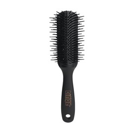 Cricket Hair Brush, Binge Flow Styler 9 Row, Vented Arch Air-Cushion, Nylon Bristles for All Hair Types, Professional Styling Tool, Black, Unisex