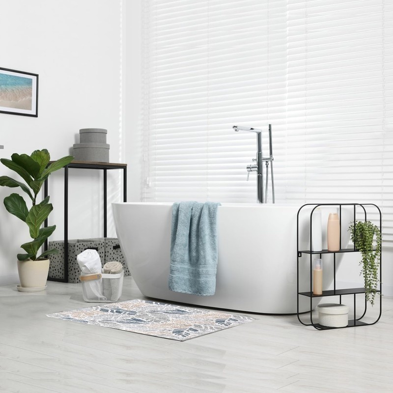 Shower Mats for Inside Shower, Square Loofah Shower Mat Non