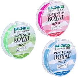 Balzer Platinum Royal Trout Line 150 m Monofilament Fishing Line, Diameter/Load Capacity: 0.25 mm / 7.0 kg, Colour: Pink