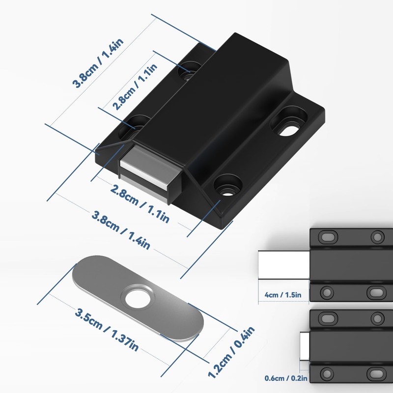 Magnetic Push Locks without Nail Installation Tonitrui Push to Open