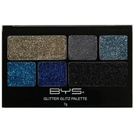 BYS Glitter Glitz Gel for Eyes and Face Eye 6 Shade Makeup Palette - Azure Blue