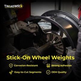 TREADWRX Gray 1oz Durable, Scratch-Free Balancing Wheel Weights Stick On – Precision Tire Weights for Smooth Rides – Versatile Adhesive Weights for Easy Application 1 Box-108 Pcs