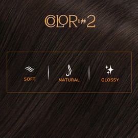 Easyouth Micro Ring Human Hair Extensions Brown 22inch Seamless Micros Loop Hair Extensions Darkest Brown Micro Link Hair Extensions Remy Human Hair Styleable #2 50g/50s