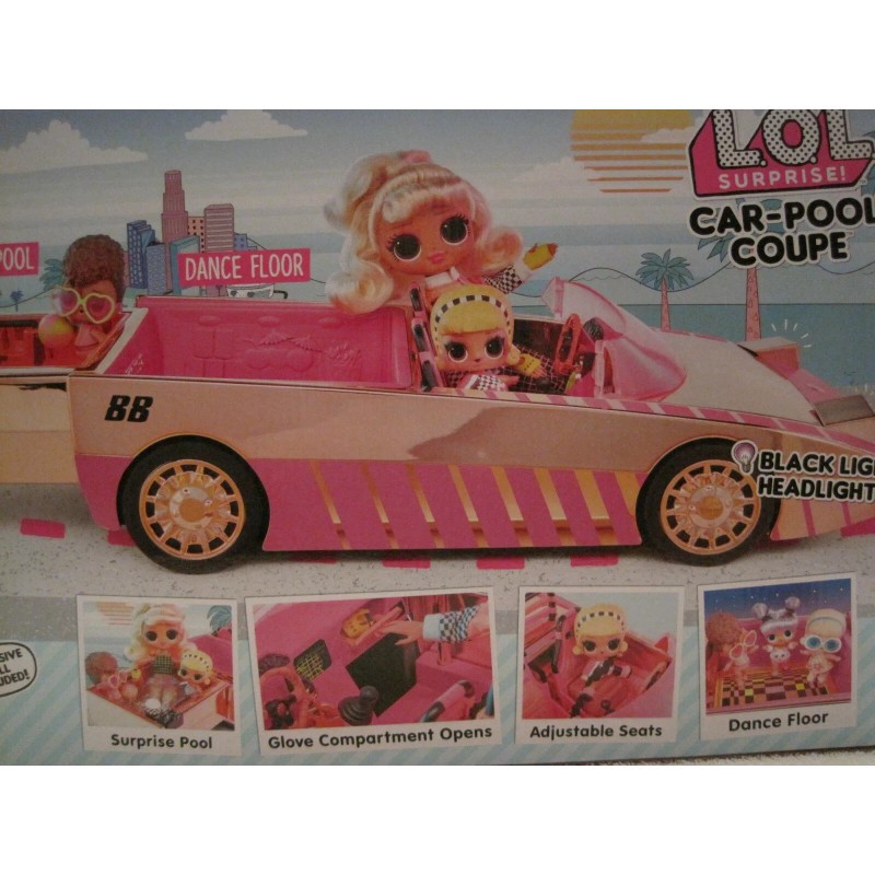 MGA L.O.L. Surprise! L.O.L. SURPRISE CAR-POOL COUPE WITH EXCLUSIVE DOLL,