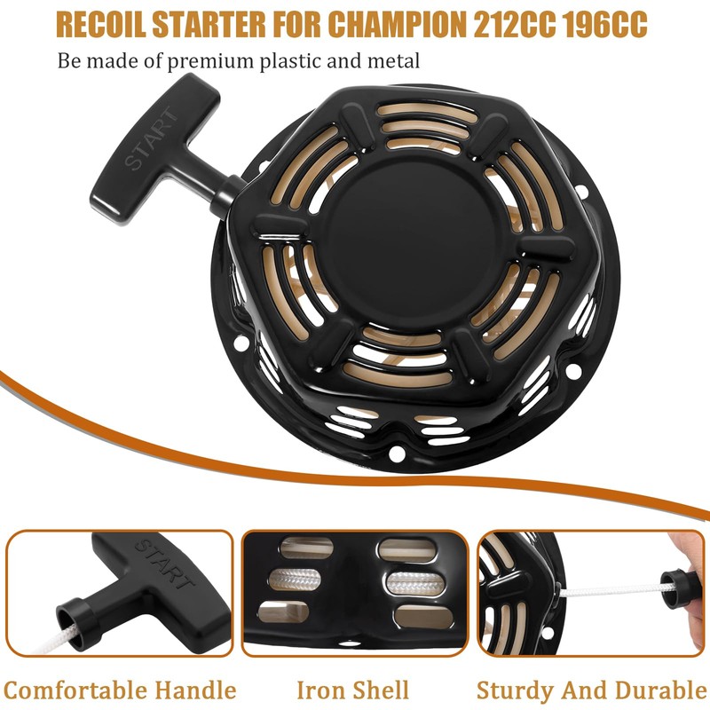 Recoil Starter for Champion 212cc 196cc 224cc Pull Start Assembly