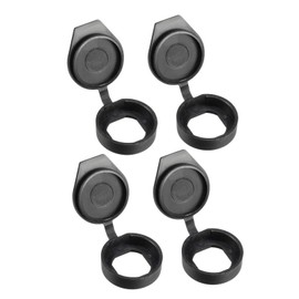 Recogwood 4Pcs 22mm Door Lock Dust Cover, Black Rubber Waterproof Caps Prevent Dust Panel Cam Lock Dust Cover Caps for Switch Cabinet Power Cabinet
