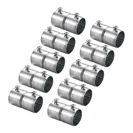 sourcing map EMT Coupling, 25mm(1 inch) EMT Set Screw Coupling Conduit Fittings 47mm Length Electrical Conduit Pipe Connector 0.6mm Wall Thick, 10 Pack
