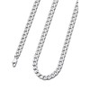 Cuban Link Chain Necklace for Men, Stainless Steel Flat Chain