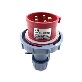 IEC60309 Industrial Connector Plug, 5Pin 16A 380V-415V 3P+E+N 6H IP67 Waterproof Connector Power Connecting Industrial Plug Socket for Aviation and Industry
