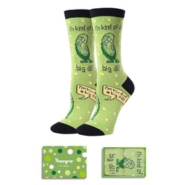 Funny Socks Gift Ideas for Women - Novelty Crazy Silly Cool Socks for Teen Girls, Pickle Gifts, Big Dill Socks, Valentines Day Gifts for Her