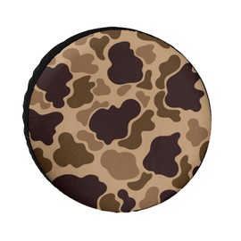 JOJOART Duck Vintage Camouflage Spare Tire Cover Wheel Tyre Covers Travel Trailers Protectors Weatherproof Dust-Proof for Camper Trailer Truck Rv Universal 28inch