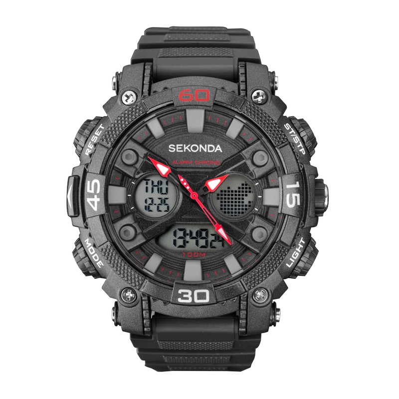 Sekonda Men's Digital Watch with Black Dial Digital Display and