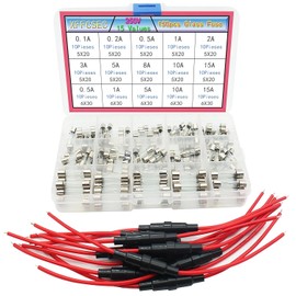 XFFCSEC 150 Piece Glass Fuse Kit 15 Types Replaceable For Home Automotive Electrical Use
