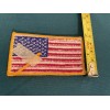 American Flag Right Sleeve Biker/Military Embroidered Patch W/ Gold Border