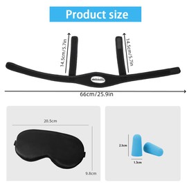 TOEECY 3 Stück Set Anti Schnarchen Kinnriemen mit Schlafmaske Seide Ohrstöpsel Anti Snoring Chin Strap Schnarchstopper Augenmaske Gehörschutzstöpsel Ohrenstöpsel Noise Cancelling für Nächte (Satz A)