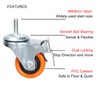 Stem Caster Wheels Heavy Duty Casters PVC M8-1.25x1″ (Stem Diameter