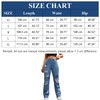 Womens Baggy Ripped Jeans High Waist Butterfly Distressed Straight Leg