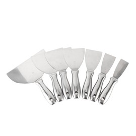 7pcs Putty Knife Drywall Hand Tool Kit Paint Scraper Tool Set Stainless Steel Scraper Tool for Spreading Drywall Spackle Mud