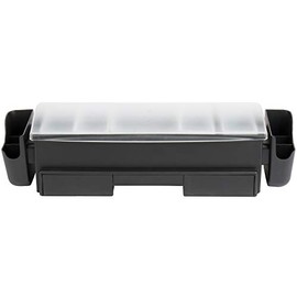 TableTop King BCD1400 Ultimate Condiment Station with 5 Glass Rimming Trays