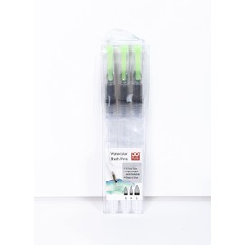 OAT ART STUDIO Water Brush Pen Set of 3 - Fine, Medium & Large Tips, Self-moistening, Portable, Perfect for Aquarelle & Watercolor Painting