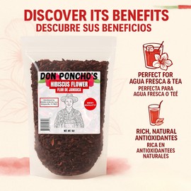 Don Ponchos - Hibiscus Flowers - Flor De Jamaica - 1lb - Product of Mexico