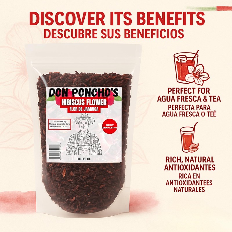Don Ponchos - Hibiscus Flowers - Flor De Jamaica -
