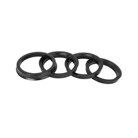 Hihaha 4pcs Plastic 67.1mm OD to 56.1mm ID Car Hub Centric Rings Wheel Bore Center Spacer Hub Rings Black Durable Material