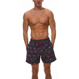 Suslo Couture - Traje de baño estándar de Secado rápido para Hombre, Flmg-Small, Medium