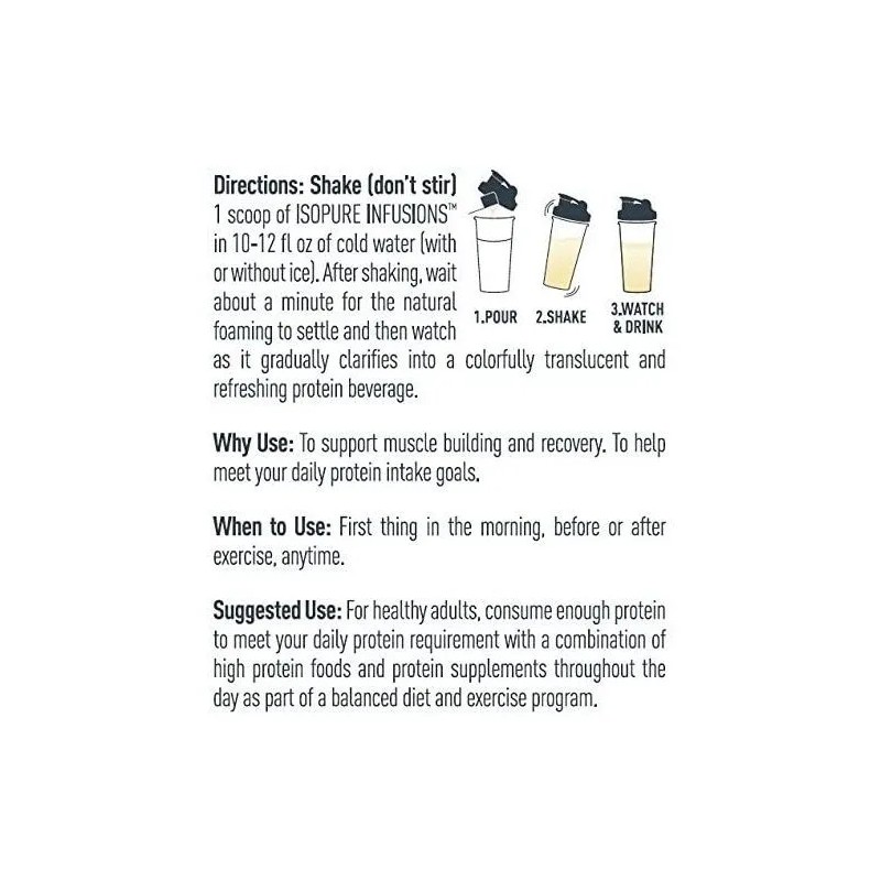 Proteína Infusión Isopure Infusions Sabor Ponche 400g