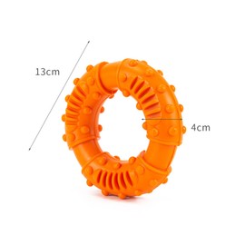 Rubber Teeth Grinding Donut for Dogs, Rubber Teeth Grinding Toy for Dogs Interactive Sturdy Non-Slip Safe for Outdoors(Blue)