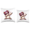 Sloth Heart Shape Sunglasses Dabbing Dance Lover Throw Pillow