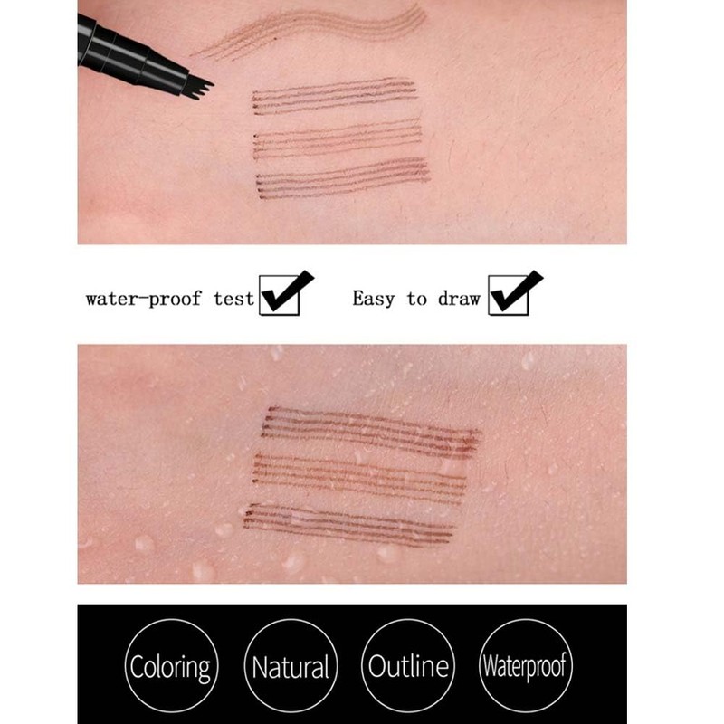 New Sensation Natural Eyebrow 4-Prong Eyebrow Pen Fine Specification Smooth