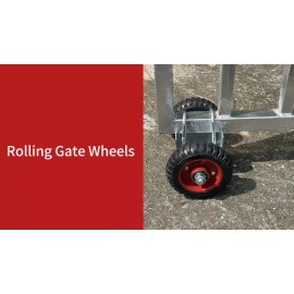 Blütezeit 6-inch Rolling Gate Rubber Wheel Carrier for Sliding Metal Tube Gates