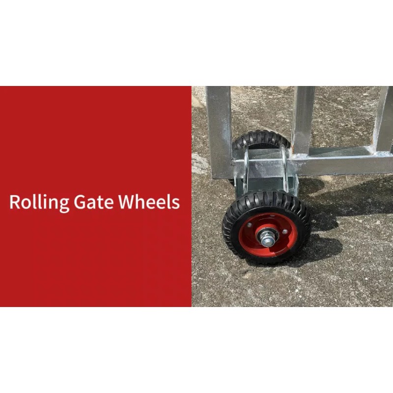 Blütezeit 6-inch Rolling Gate Rubber Wheel Carrier for Sliding Metal