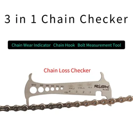 3 in 1 Bicycle Chain Checker Bike Chain Wear Indicator Tool Bicycle Chain Hook Bike Bolt Measurement Tool GTRH
