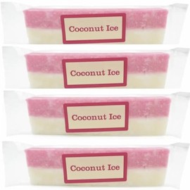 Delight in Tropical Bliss with Coconut Ice Bars - Four Pack (130g Each) of Exquisite Sweetness!