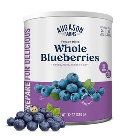 Augason Farms Lata de arándanos enteros secos, frutas secas para hornear y suministro de alimentos de emergencia, alimentos deshidratados para acampar
