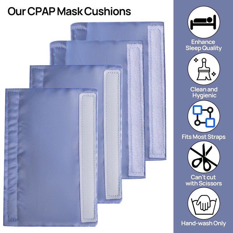 6 Pack Satin CPAP Strap Covers Soft, CPAP Headgear Strap