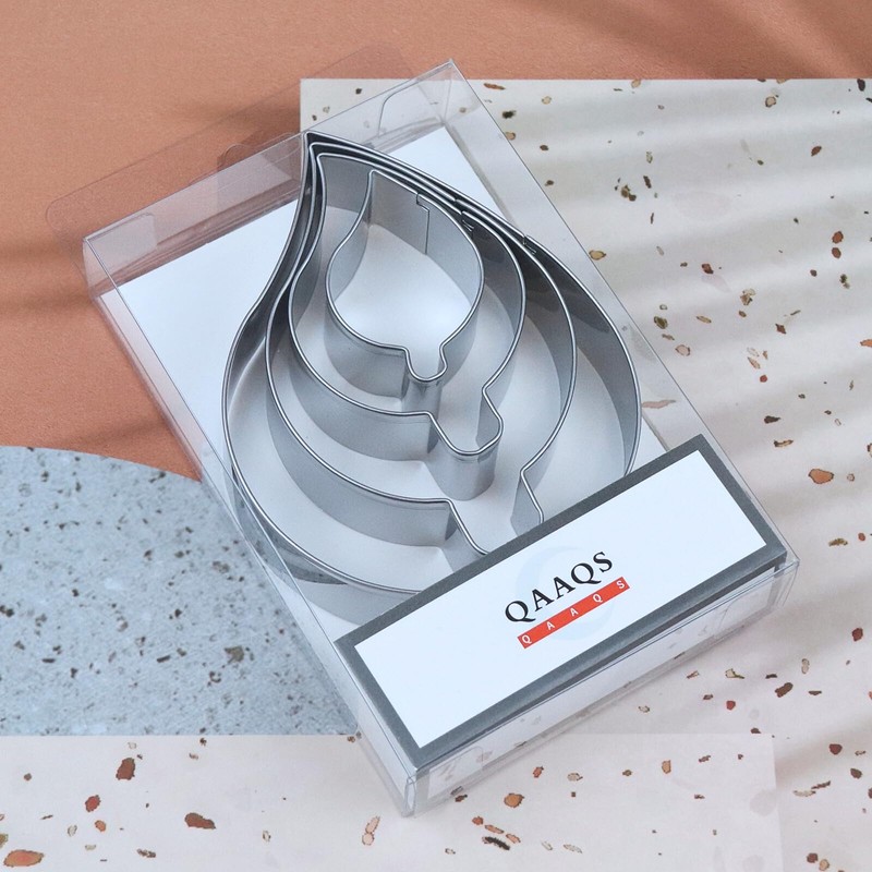 Teardrop Leaf Cookie Cutter Set Large Assorted Sizes - 5