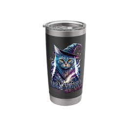 Abracadabra Miau-Azam Cat Wizard Magic Stainless Steel Insulated Tumbler