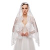 BYUTFA Lace Veil Mantilla Catholic Veil Elegant Floral Pattern Soft