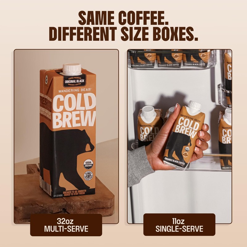 Wandering Bear Organic Vanilla Coffee Cold Brew On Tap, Iced