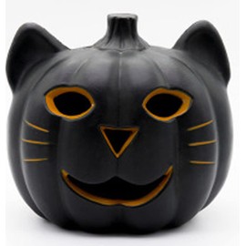 8" Battery Operated Jack-O-Lantern Cat