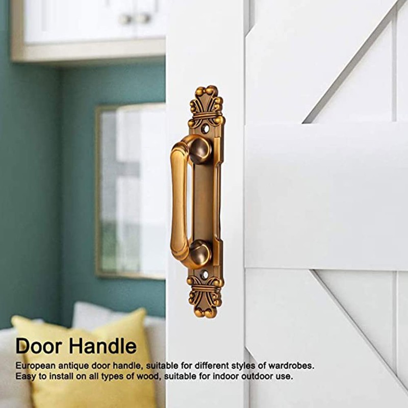 Yoiimiya 2Pcs Antique Metal Retro Style Door Handle, Pull Handle