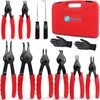 Doaho 10pcs Snap Ring Pliers Set with Straight/Bent Jaw,Storage Case