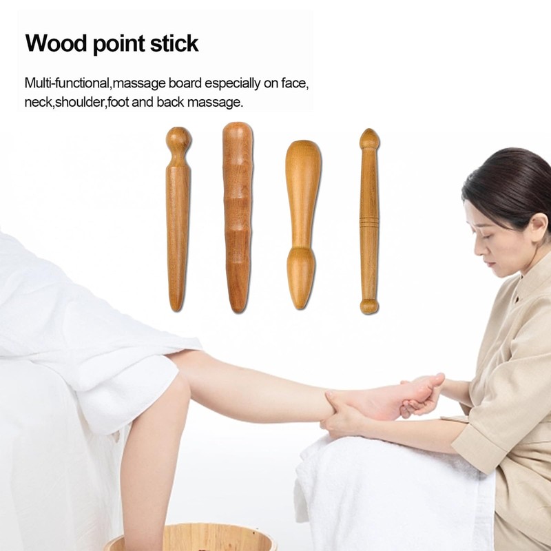 KALUROIL 4 Pieces Massage Sticks - Trigger Point Massager Foot