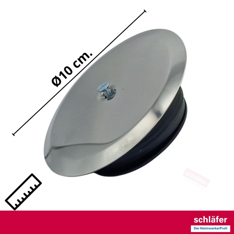 Schläfer 4397100 | Inspectable Bathroom Siphon, Expanding Plug for Floor