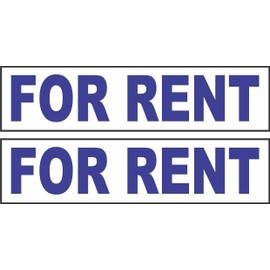 2-6x24 for Rent Real Estate Rider Sign Blue