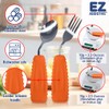 EZ Assistive Adaptive Weighted Utensils Set – Spoon and Fork