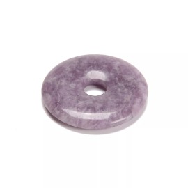 Unbranded Natural Light Lepidolite Donut Circle Pendant Size 40mm Sold by Piece
